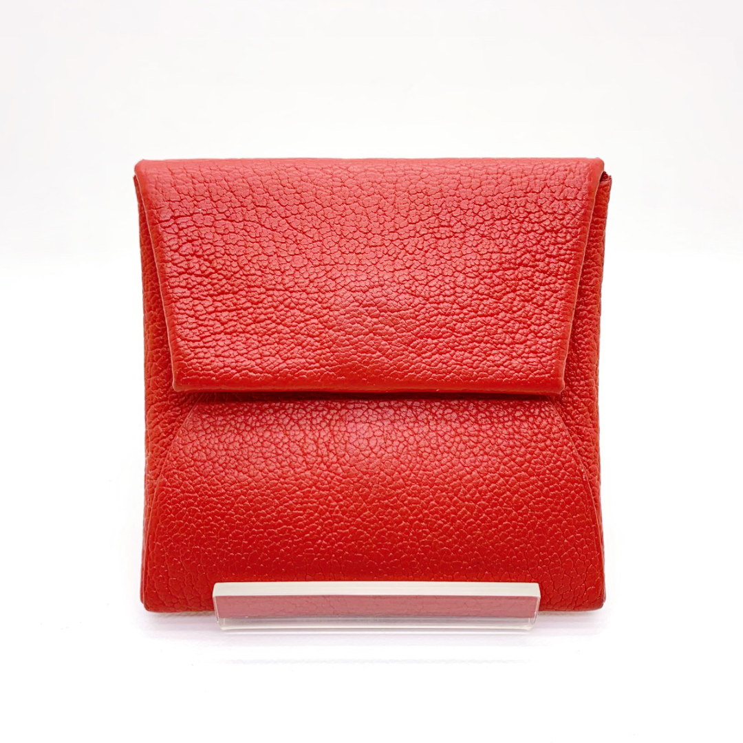 【極美品】HERMES エルメス　バスティア　コインケース　□G刻印　レッド HERMES - ✨極美品✨HERMES エルメス バスティア シェーブル