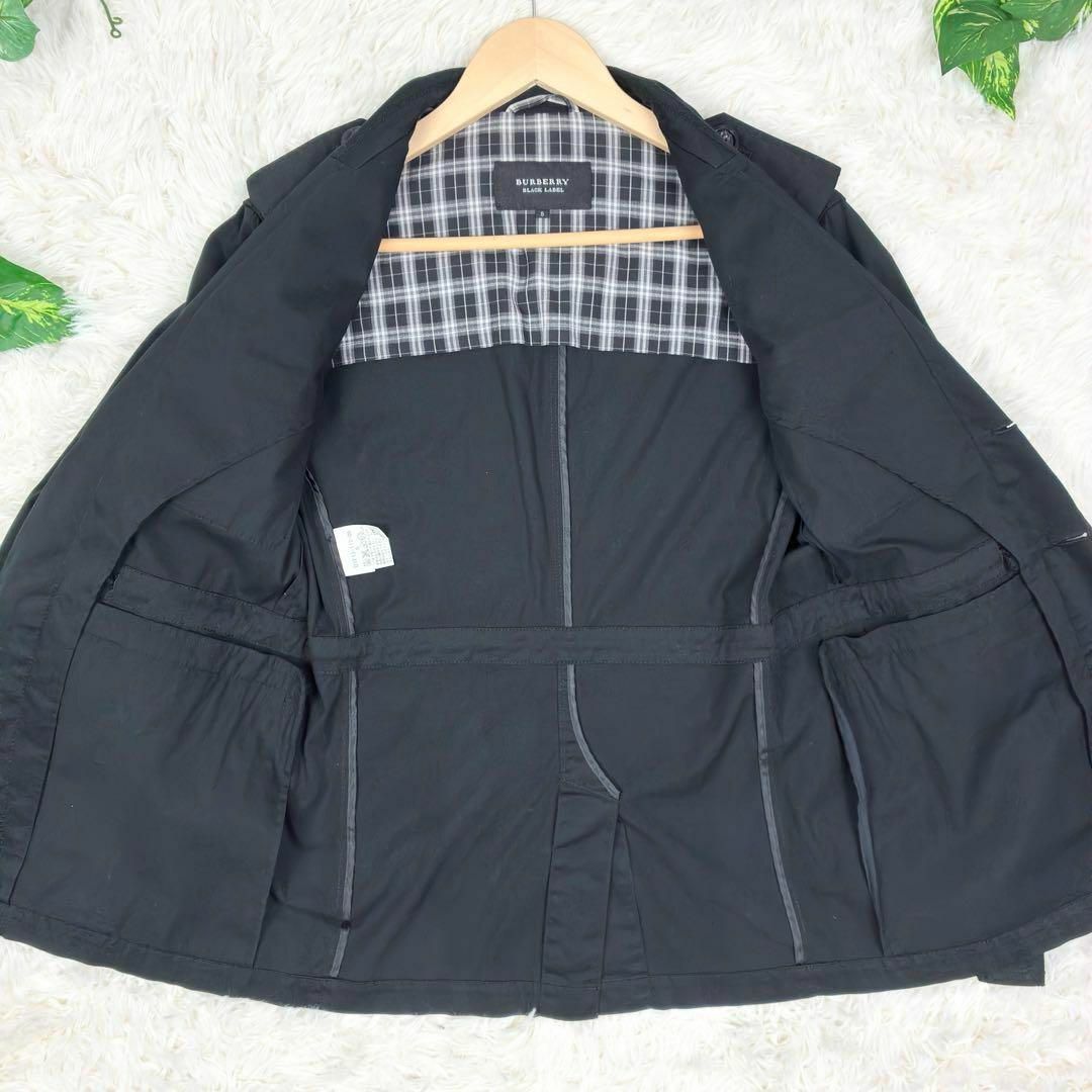 バーバリー ブラックレーベル サファリ コットン ジャケット ノバチェック M BURBERRY BLACK LABEL - 美品 バーバリーブラックレーベル ノバ