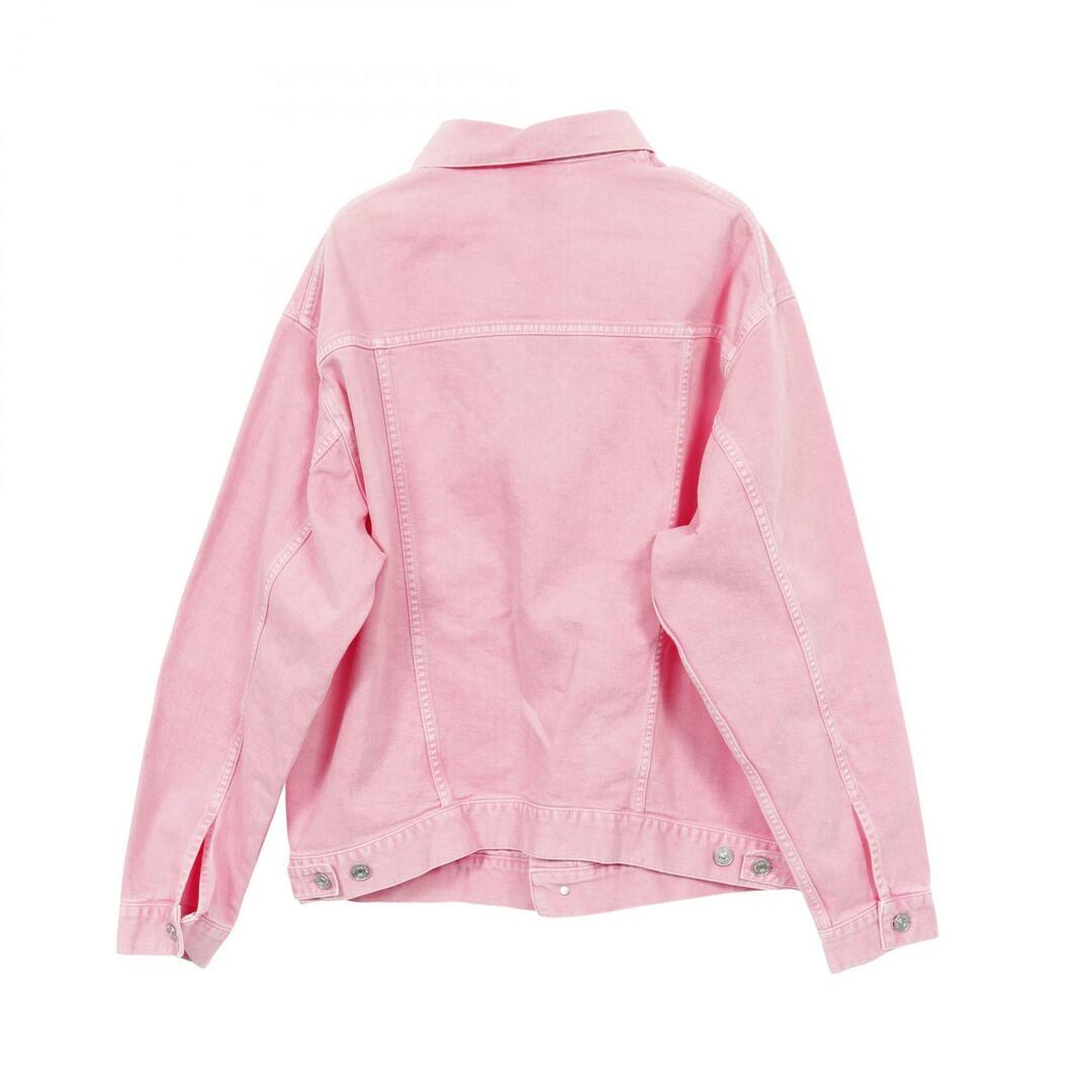 ★BALENCIAGA ピンク コットン フロントロゴ デニムジャケット BALENCIAGA - バレンシアガ BALENCIAGA デニムジャケット 衣料品