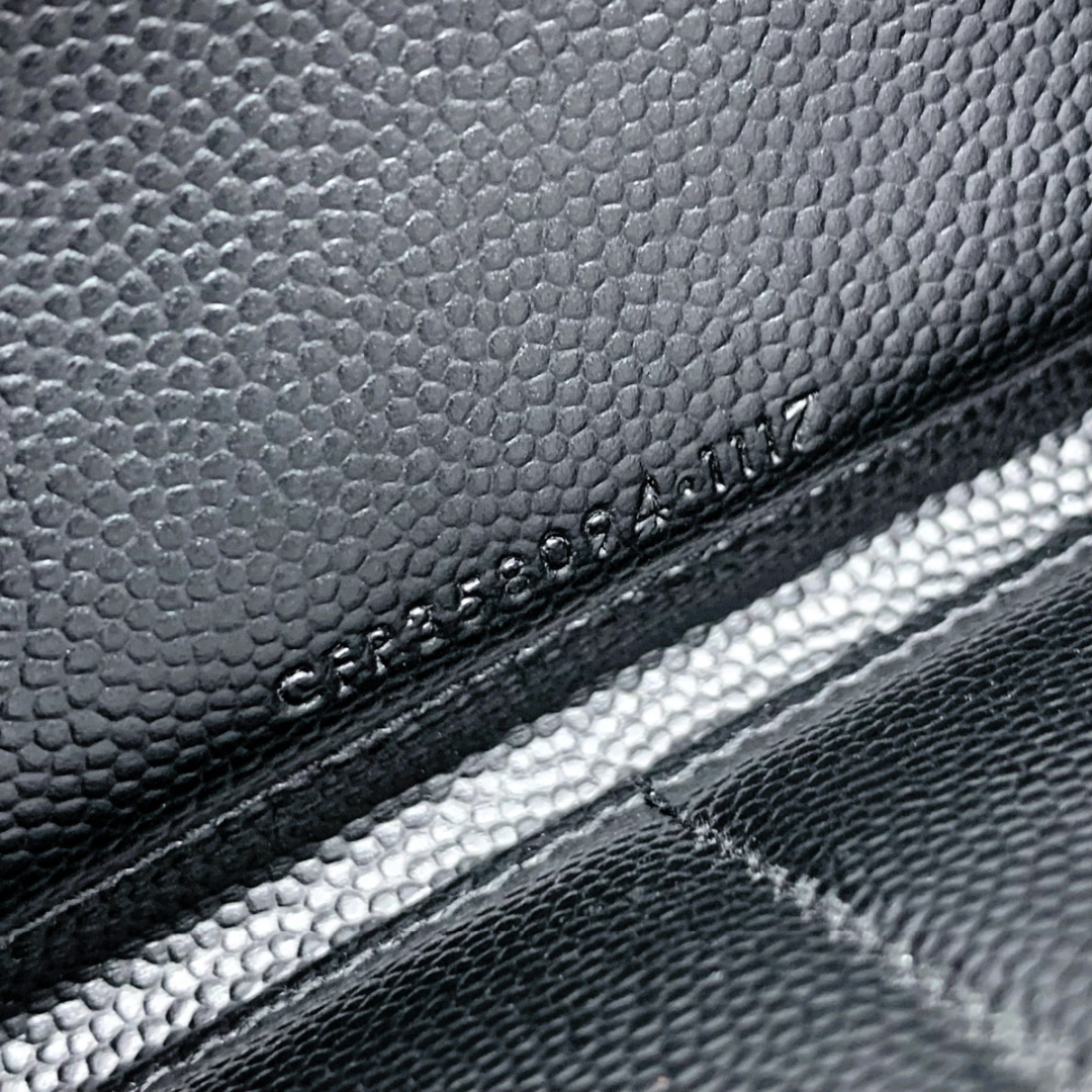 【極美品】 イヴサンローラン 長財布 キャビアスキン ラウンドファスナー SAINT LAURENT - ✨極美品✨イヴサンローラン カサンドラ