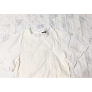 ダブルクローゼット(w closet)のフリル異素材トップス(カットソー(半袖/袖なし))