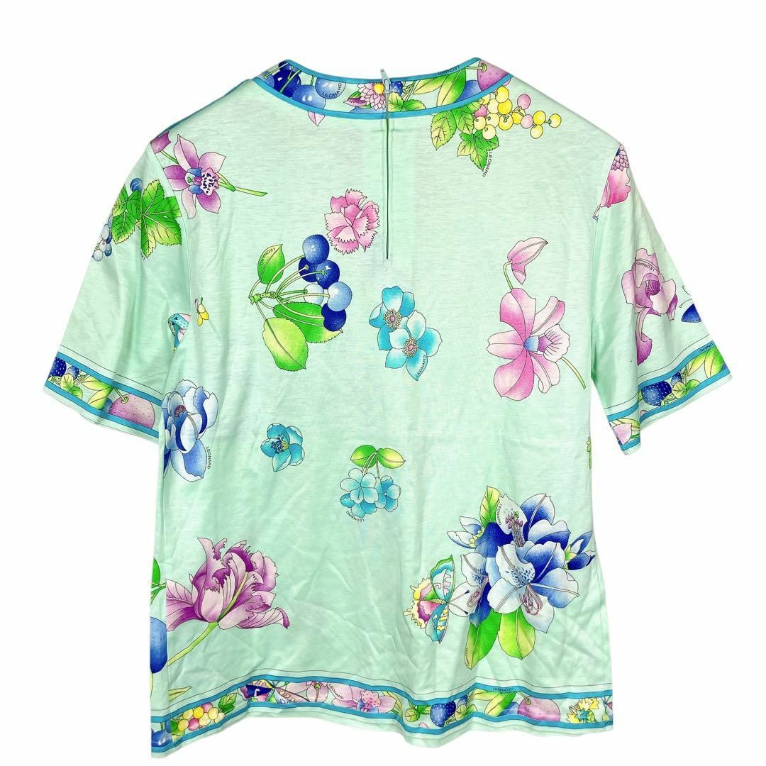 レオナール きれいめ美品✨️花柄 半袖Tシャツ L(多少大きめ) LEONARD - マカ102 レオナール 半袖カットソー Tシャツ 花柄