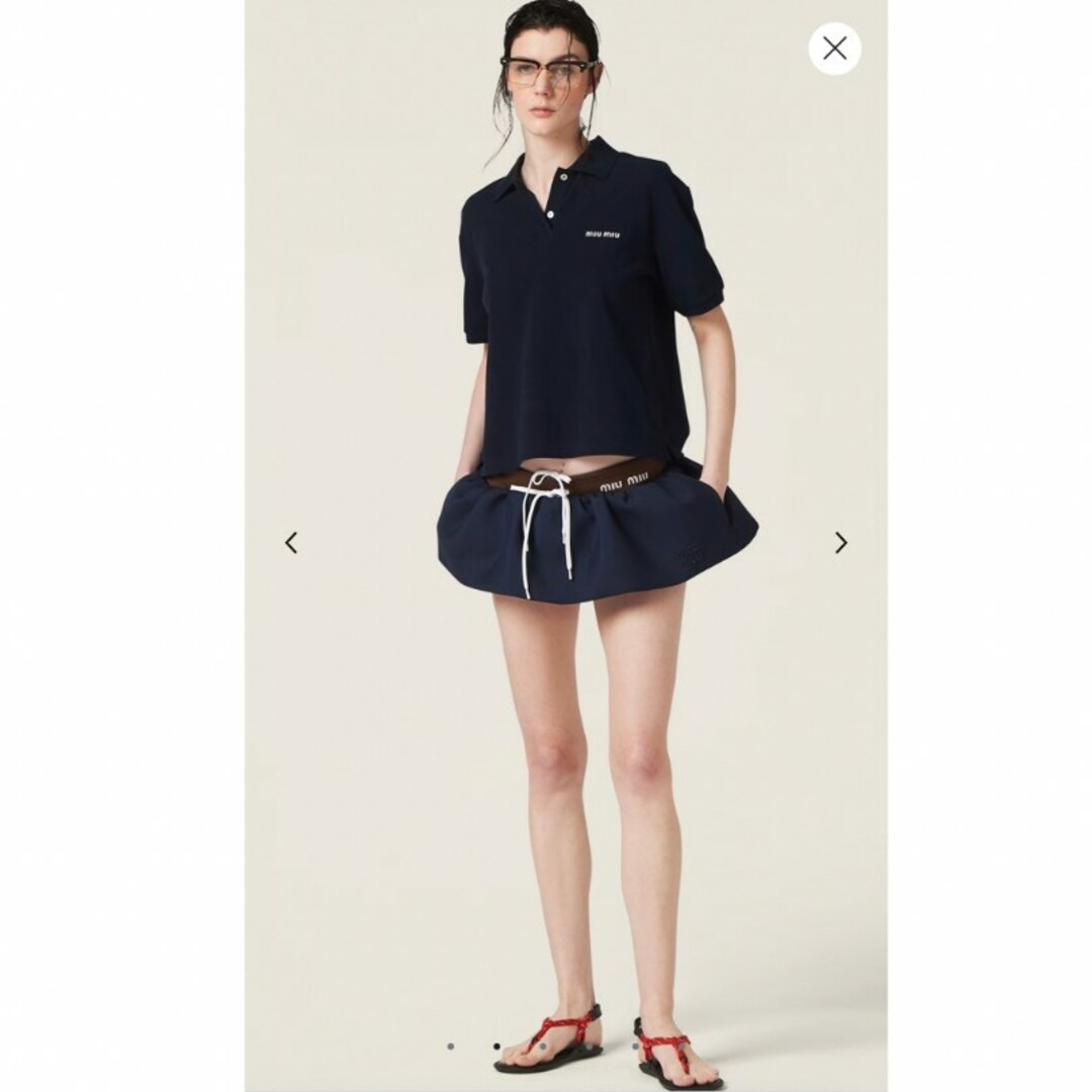 MIU MIU 2024SS コットンピケ ポロシャツ M MIU MIU - MIU MIU 2024SS コットンピケ ポロシャツ Mの通販 by