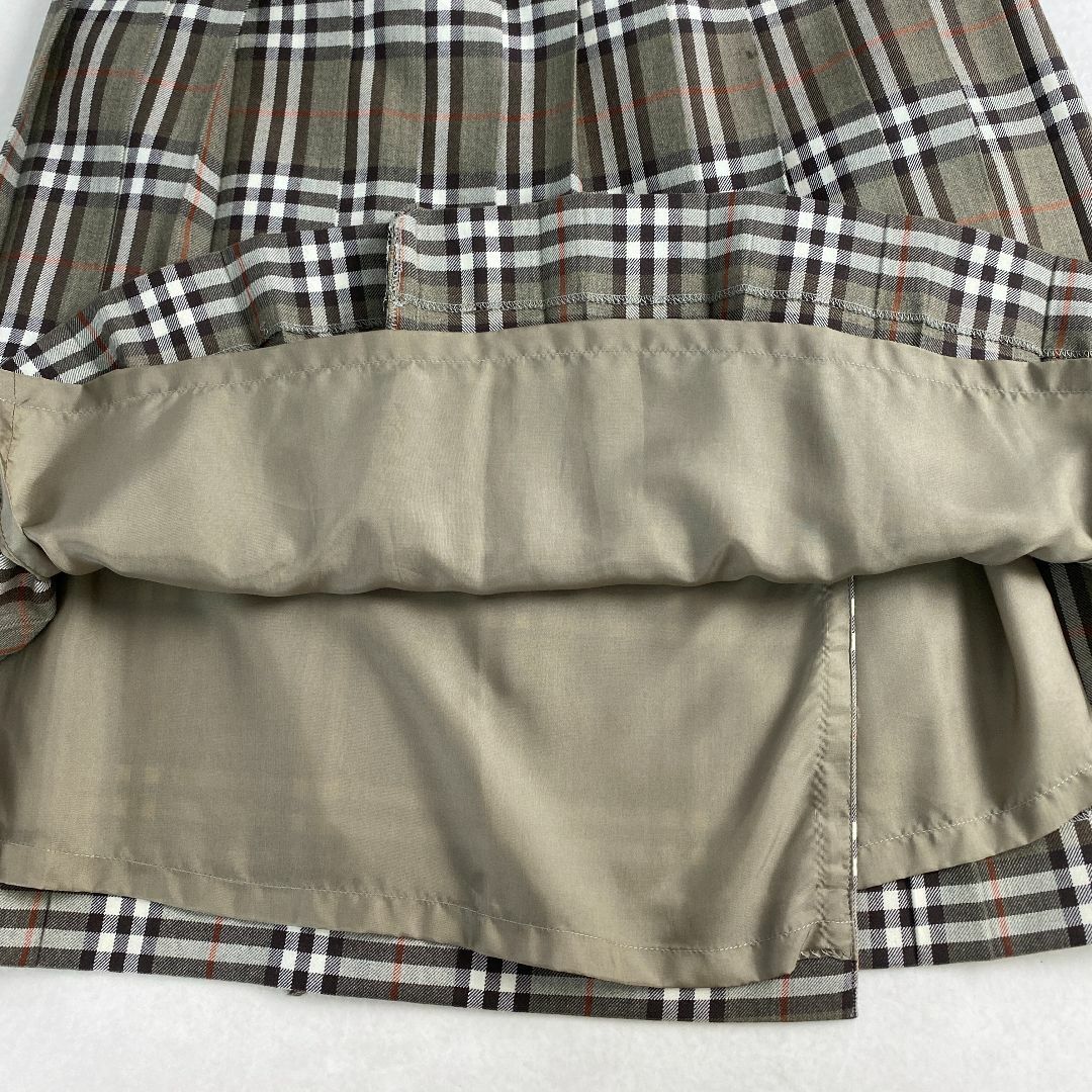 バーバリーズ　プリーツスカート　ノバチェック　巻きスカート　ロゴピン　プリーツ BURBERRY - バーバリーズ プリーツスカート ノバチェック 巻き