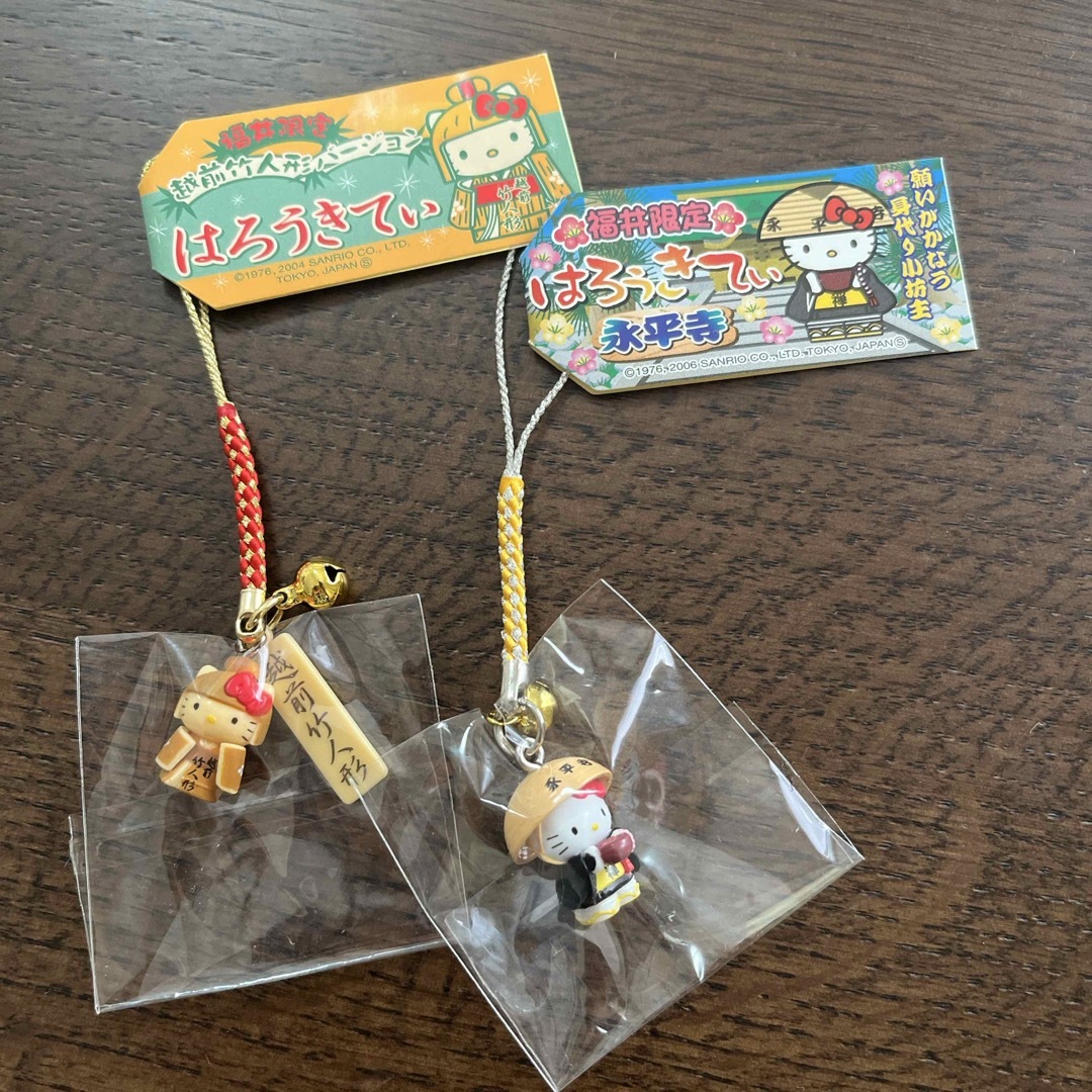 ハローキティ 福井限定 永平寺バージョンストラップ 4種類セット ハローキティ - 【福井】永平寺&工芸品ご当地キティストラップ2