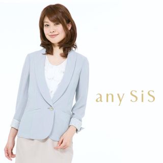 エニィスィス(anySiS)のanySiS ジョーゼットテーラードジャケット♡スカイブルー(テーラードジャケット)