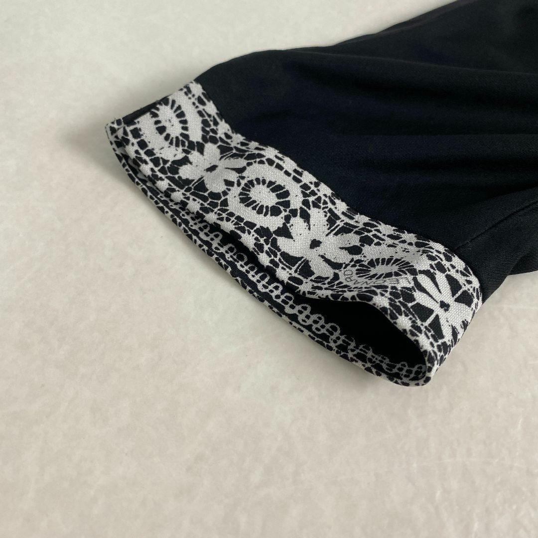 美品✨LEONARD レオナール 宝石柄Vネックカーディガン 紺×ターコイズ L 近年美品 LEONARD レオナール シルクウール カーディガン