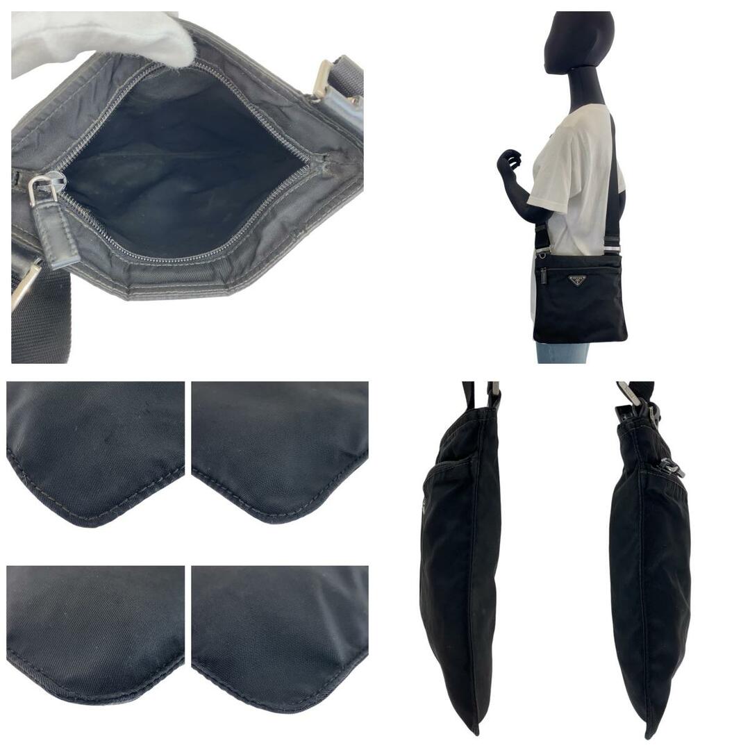 still✨ PRADA ショルダーバッグ 黒 テスートナイロン 三角ロゴ 美品✨プラダ ショルダーバッグ 三角ロゴ テスートナイロン ブラック