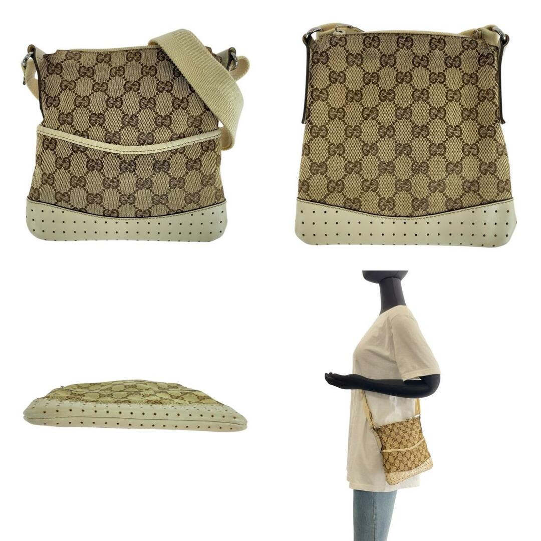 GUCCI - GUCCI グッチ ブラウン アイボリー シルバー金具 GG