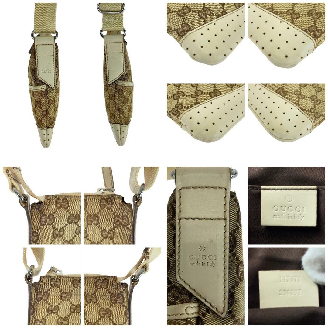 グッチ GGキャンバス × レザー ショルダー バッグ ポシェット ブラウン 楽天市場】【バッグ】GUCCI グッチ GGキャンバス ショルダー