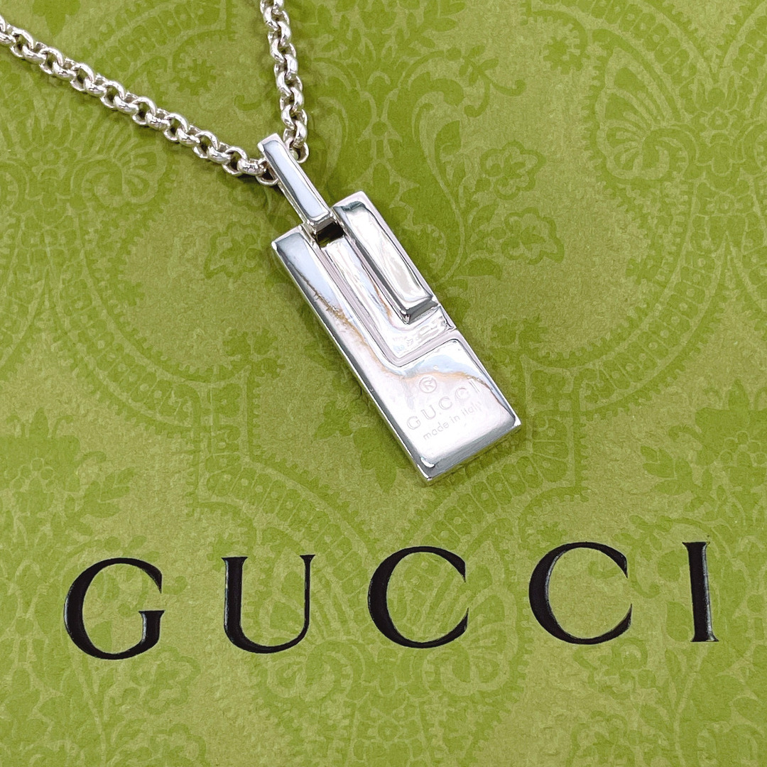 GUCCI プレート ネックレス GUCCI - グッチ ネックレス プレート シルバーの通販 by JP