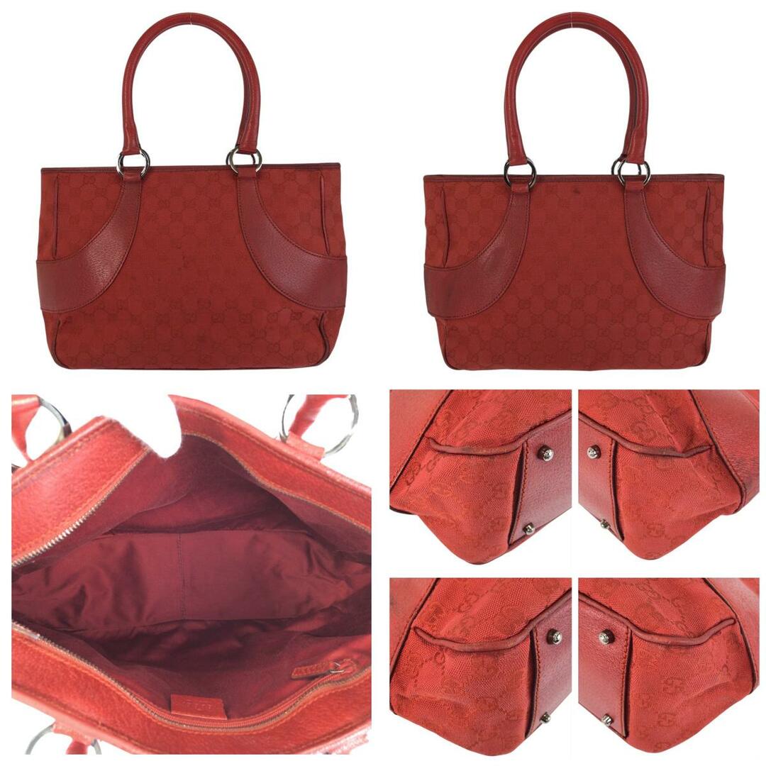 GUCCI - GUCCI グッチ レッド GGキャンバス /レザー 113011