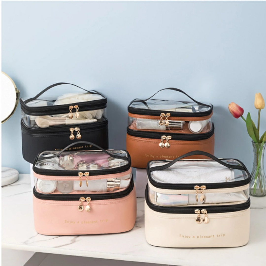 メイクポーチ バニティ ボックス 化粧 ポーチ コスメ 大容量 軽量 防水 収納 コスメ/美容のメイク道具/ケアグッズ(メイクボックス)の商品写真
