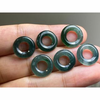 RS11-125 氷種 青緑 玉壁 平安守り グアテマラ産 A貨 本翡翠 ルース(その他)
