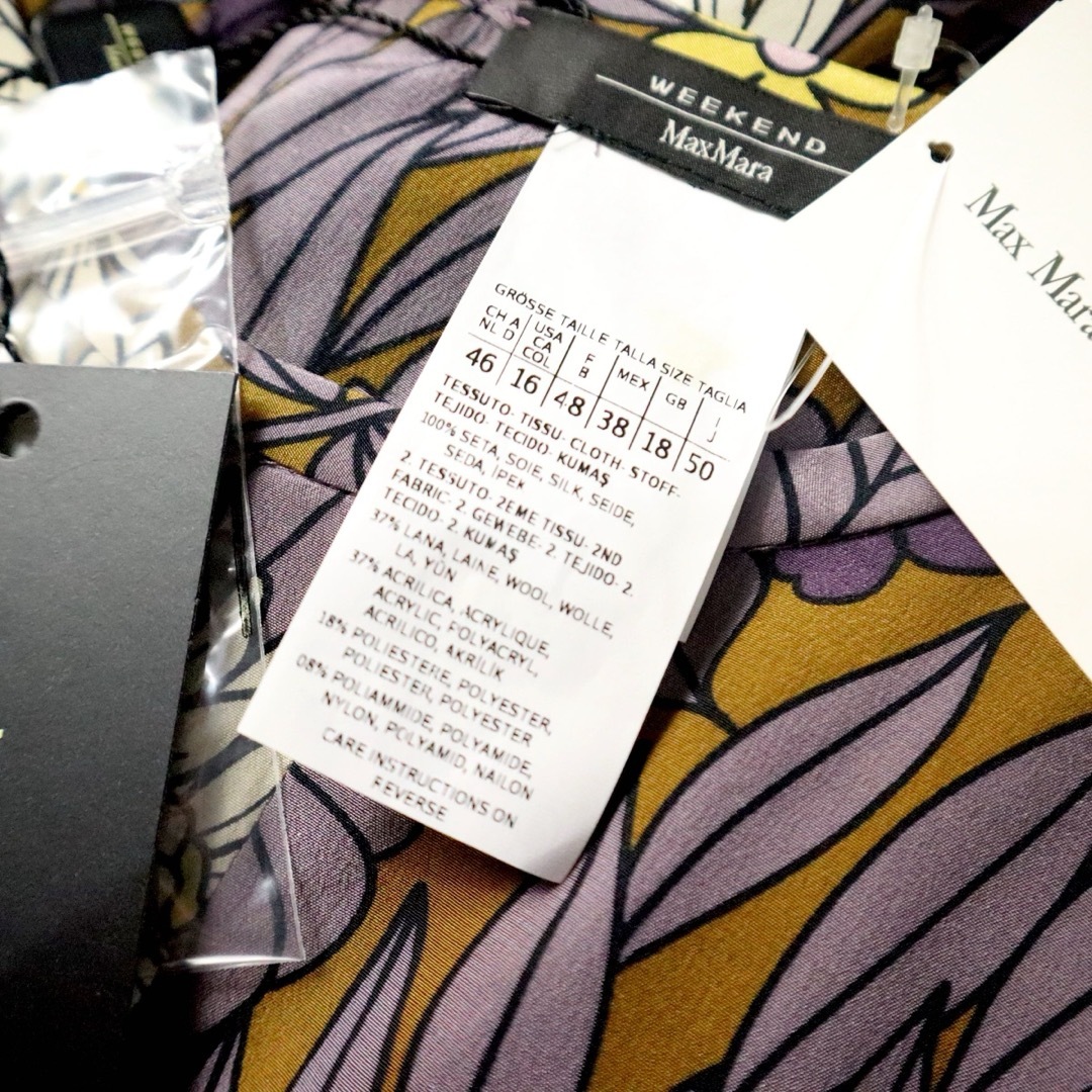 関税送料込★MaxMara プリントシルクツイルドレス Max Mara - MaxMara 【最高級】新品タグ付き♪フラワープリント