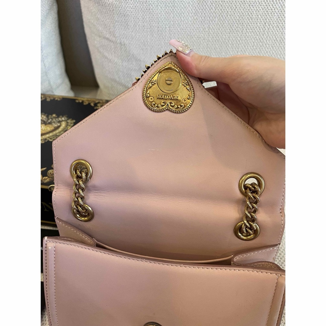 Dolce&Gabbana Devotion ハートロゴ チェーン ショルダーバッグ DOLCE&GABBANA - Dolce&Gabbana DEVOTION ハートロゴエンブレム