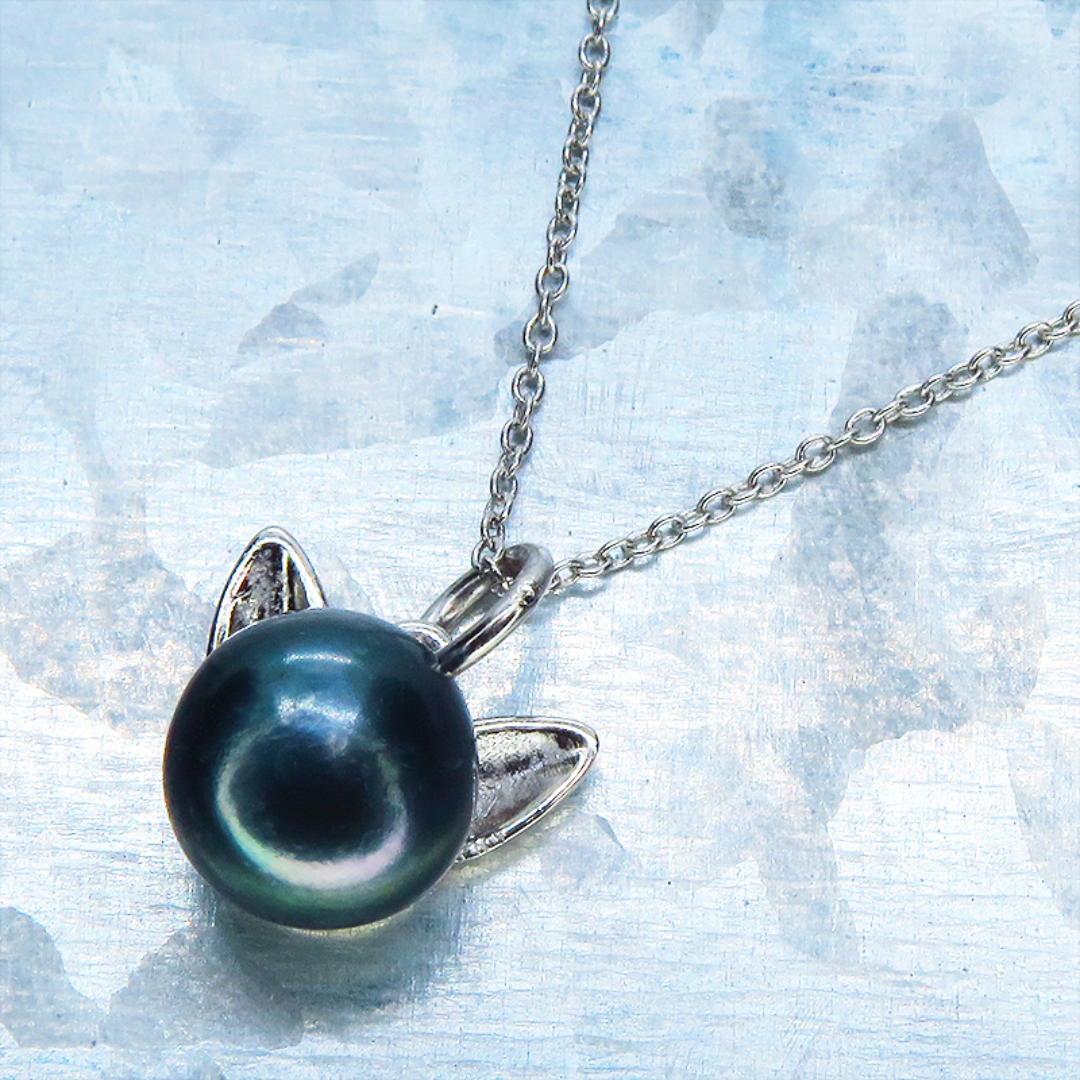 猫*髭様 ◎12739.3 NON NON 淡水パール ネックレス 750刻印 楕円淡水パールネックレス｜ネックレス - niana