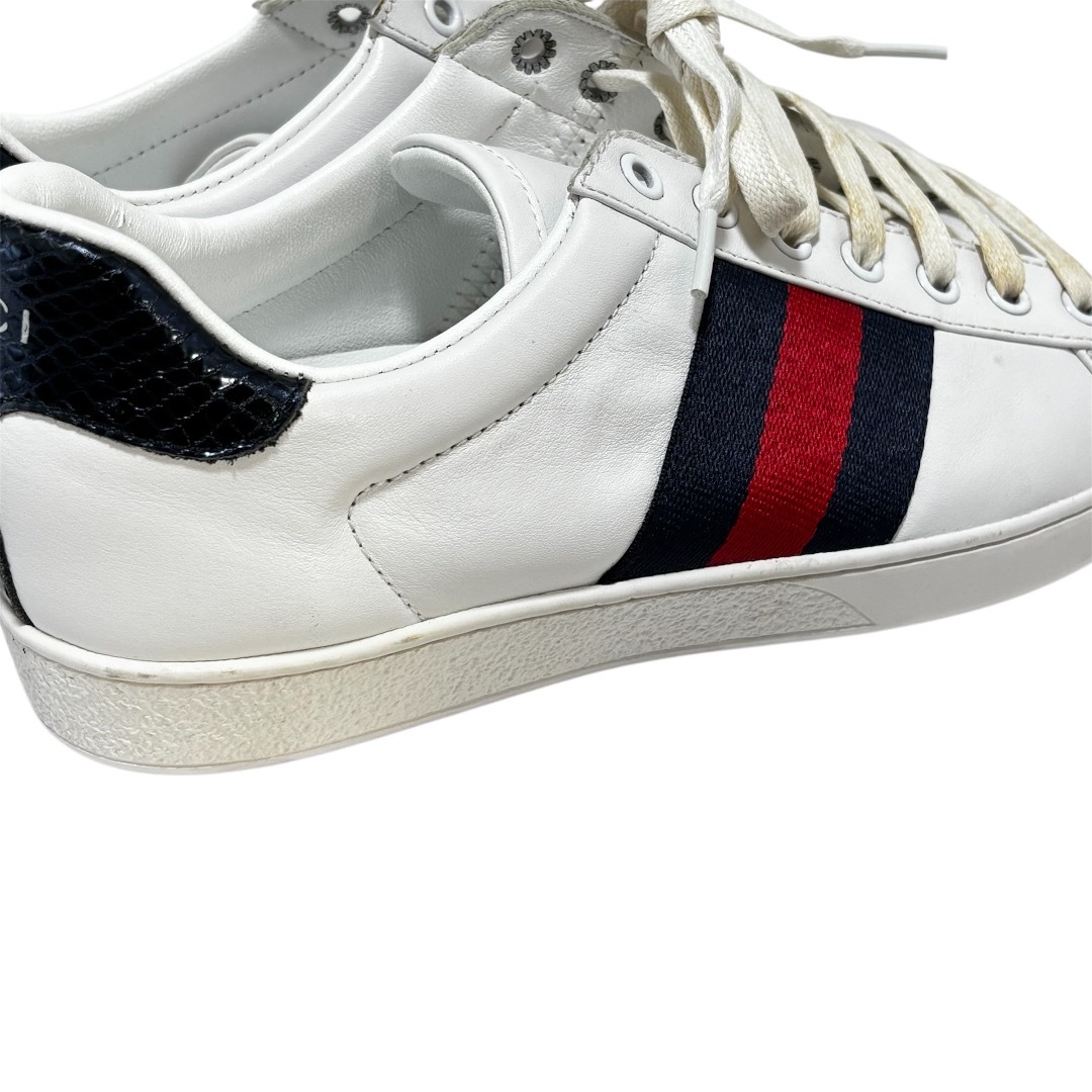 ☆人気☆【GUCCI】☆グッチエーススタッドレザースニーカー☆ GUCCI - グッチ エース レザースニーカー シェリーライン 386750