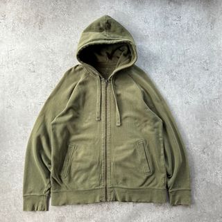 エディーバウアー(Eddie Bauer)のeddie bauer エディーバウアー ジップアップパーカー オリーブ L(パーカー)