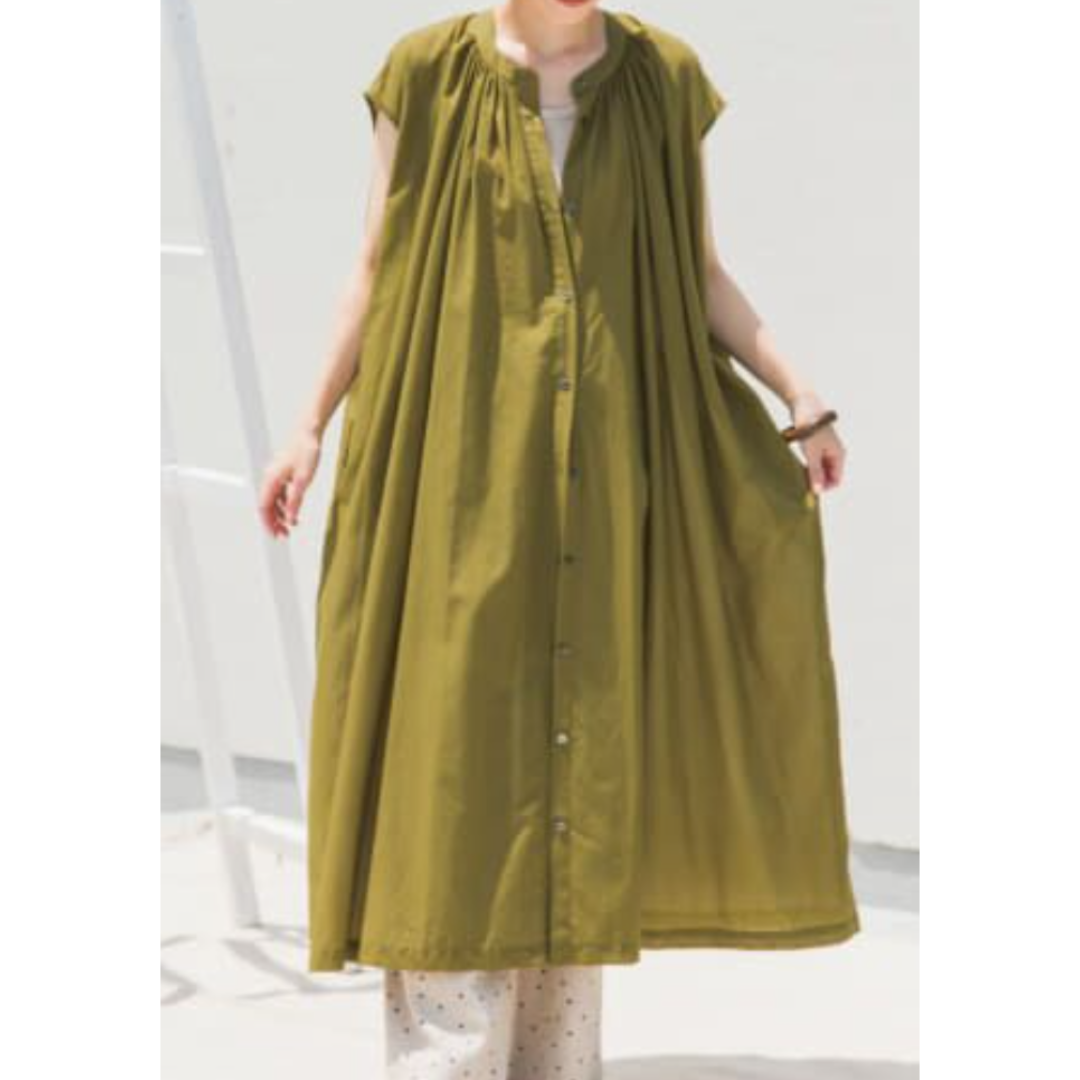 URBAN RESEARCH DOORS リネンロングワンピース M グリーン URBAN RESEARCH DOORS リネンロングワンピース M グリーン