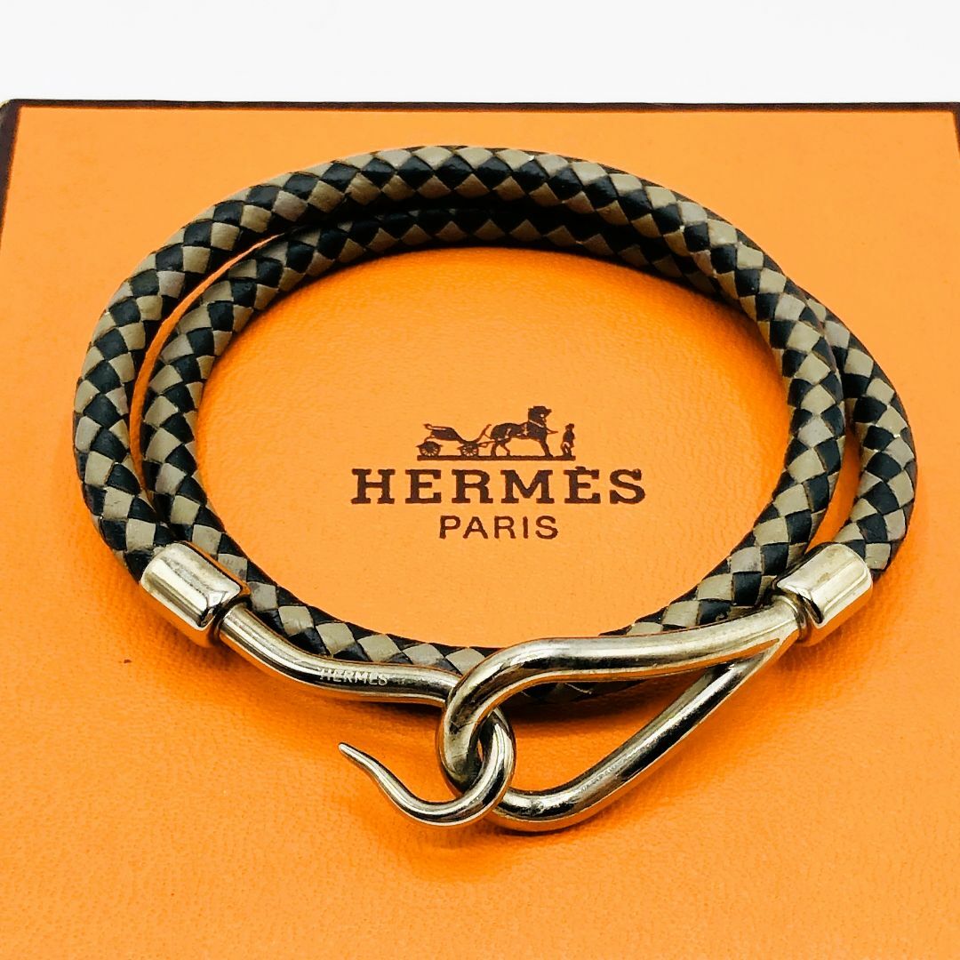 HERMES - HERMES エルメス ジャンボ 2連 ブレスレット シルバー