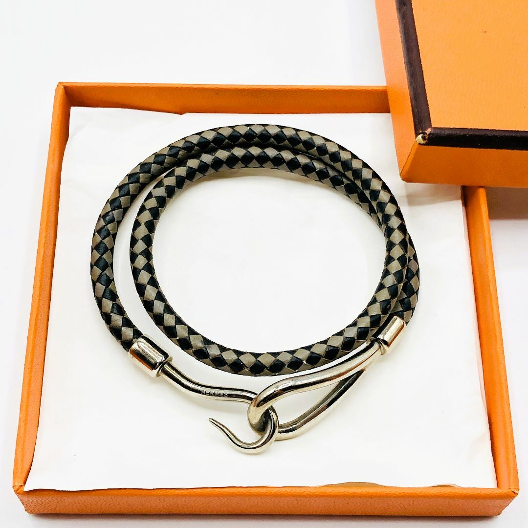 HERMES - HERMES エルメス ジャンボ 2連 ブレスレット シルバー
