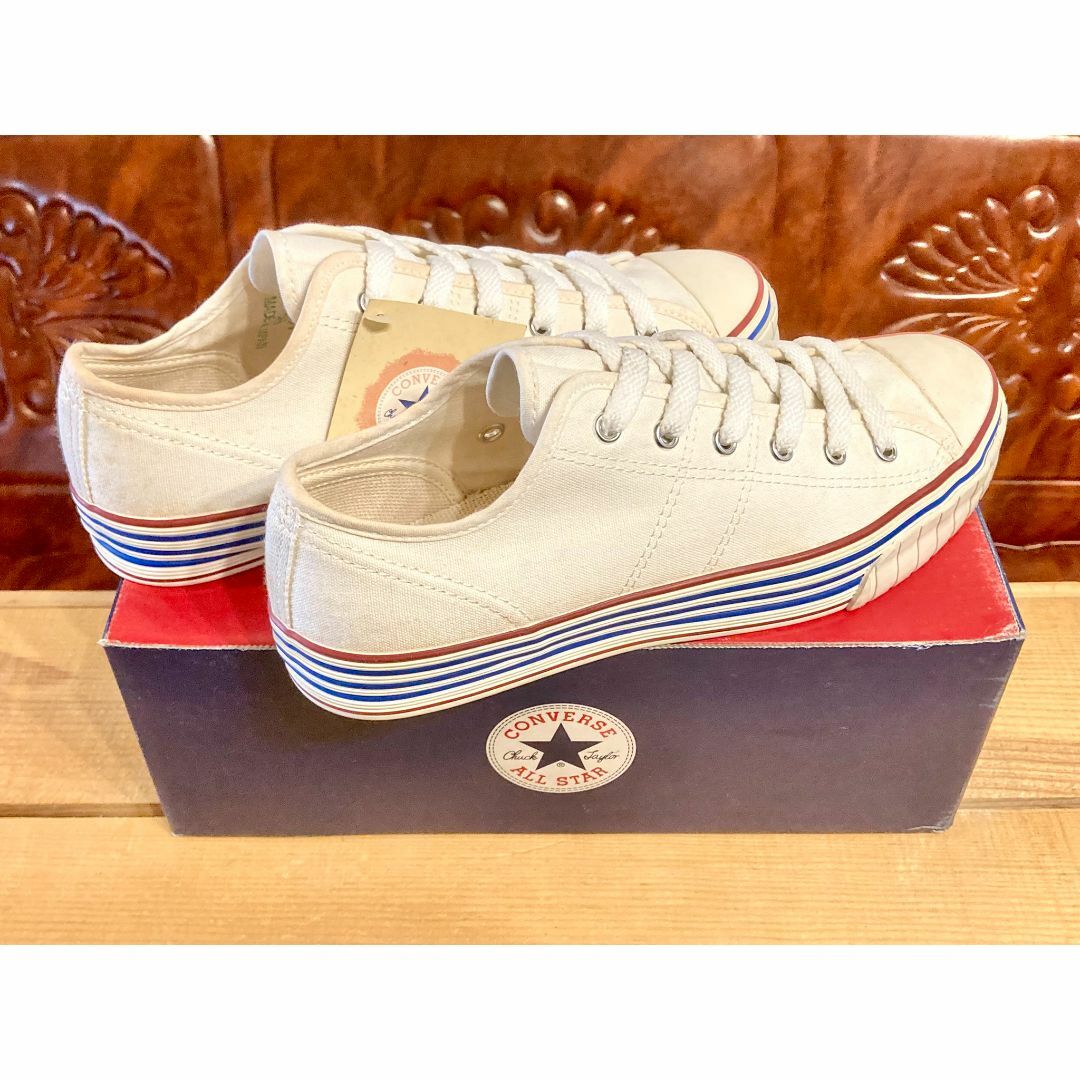 ★希少レア!コンバース オールスター チャック 白 デッド ビンテージ 255★ CONVERSE - ☆希少レア!コンバース オールスター チャック 白