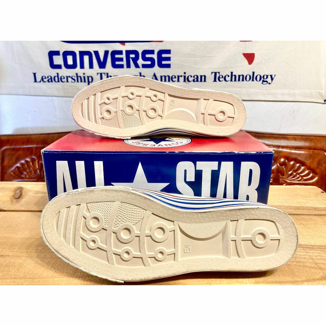 ★希少レア!コンバース オールスター チャック 白 デッド ビンテージ 255★ CONVERSE - ☆希少レア!コンバース オールスター チャック 白