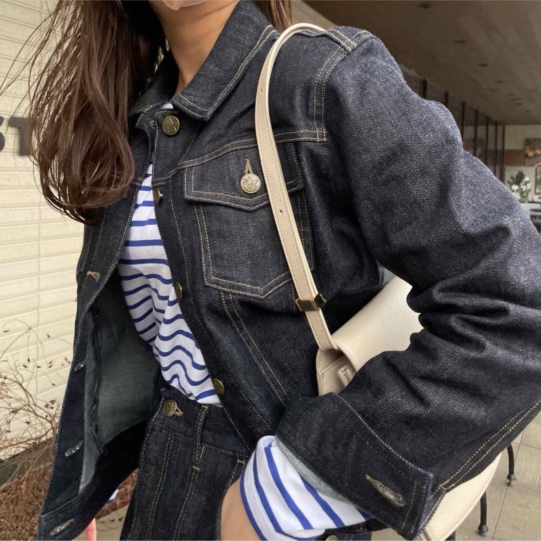 アニエスベー agnesb デニムジャケット レディース Mサイズ インディゴ agnes b. - agnes b. デニムジャケットの通販 by online store