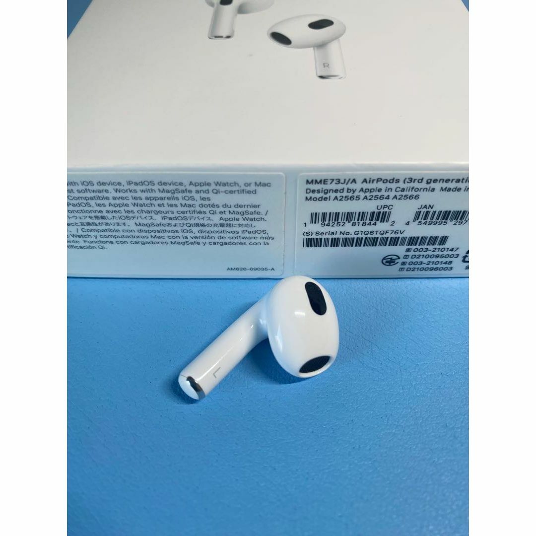AirPods第3世代 両耳のみ。 Apple - AirPods 第3世代 両耳のみ イヤホン A25642565の通販 by