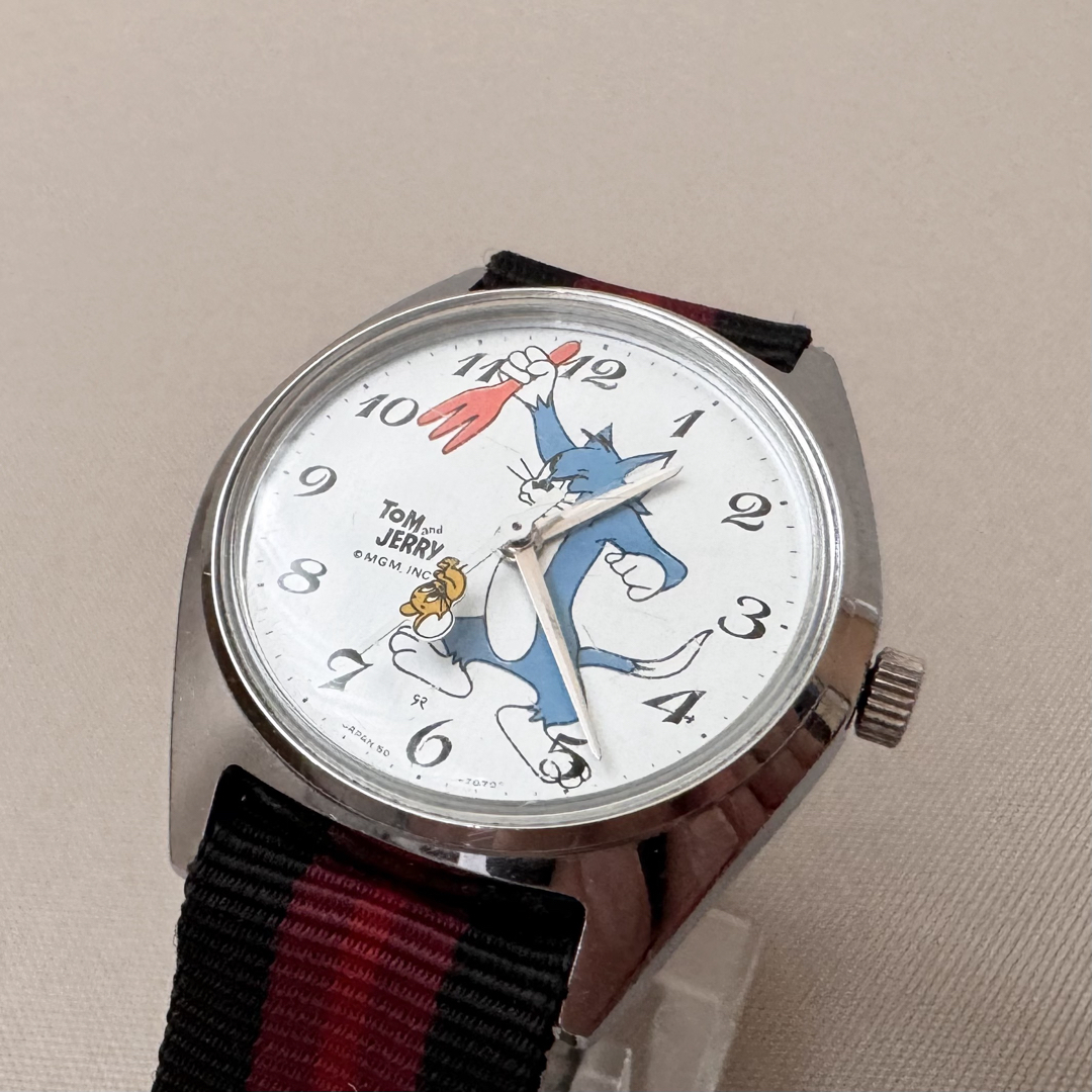 昭和レトロ SEIKO セイコー トムとジェリー 手巻き 腕時計 SEIKO - SEIKO社 セイコー トムとジェリー 手巻時計 MGM 昭和