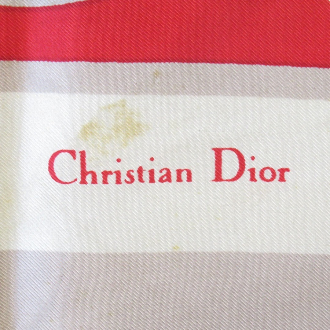美品 ★Dior★ スカーフ 大判 ドレス 服 ファッション シルク レッド Christian Dior - Christian Dior クリスチャンディオール