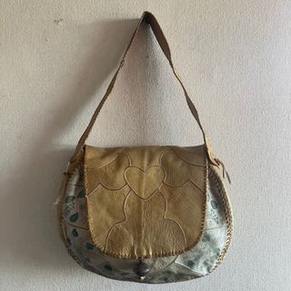 70s char チャー ヴィンテージ ショルダー バッグ ハンドペイント(ショルダーバッグ)