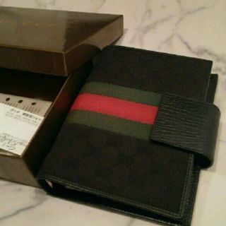 グッチ(Gucci)の【直営店ショップカード付き】【箱入り】グッチ システム手帳(手帳)