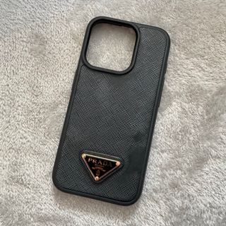 【PRADA】国内発送 iPhone14pro トライアングルロゴ レザー PRADA - プラダ PRADA iPhoneケース トライアングルロゴ