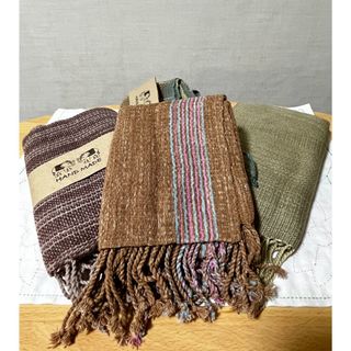 タイ🇹🇭チェンマイ直輸入✨コットンマフラー＆ストール ４点セット【新品】①(マフラー/ショール)