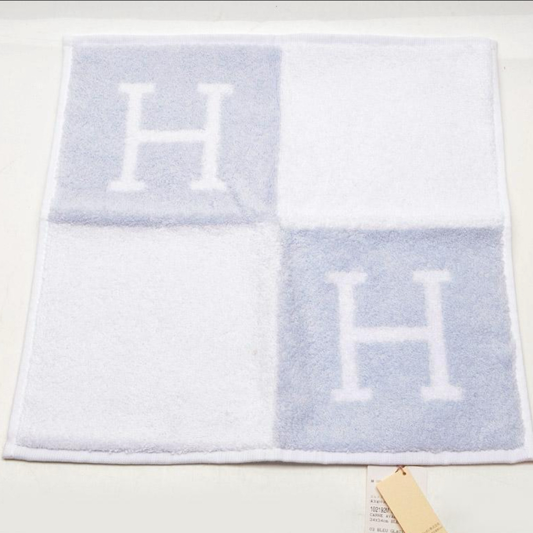 エルメス ハンドタオル ブルー新品未使用品 HERMES - 未使用☆エルメス カレタオル ハンドタオル ブルーの