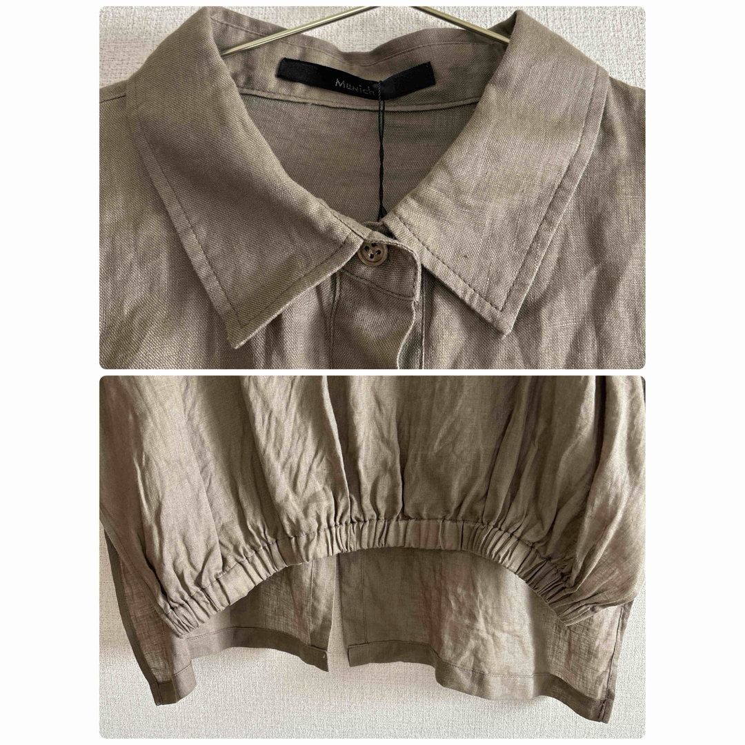 Munichミューニック　吸水性　発散性　フレンチリネンプルオーバーシャツ Munichミューニック 吸水性 発散性 フレンチリネンプルオーバー