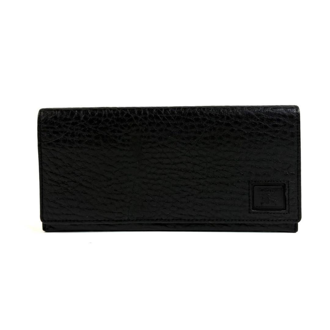 【BURBERRY】ブラック レザー 長財布 BURBERRY - 【美品】Burberry レザー 長財布 シャドーホース