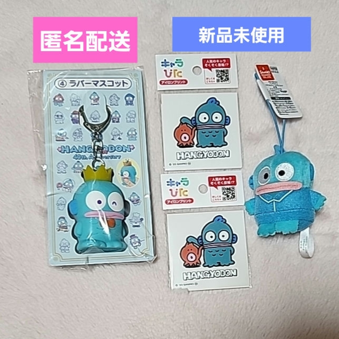 サンリオ(サンリオ)のハンギョドン ぬいぐるみ マスコット キーホルダー キャラぴた アイロンプリント エンタメ/ホビーのおもちゃ/ぬいぐるみ(キャラクターグッズ)の商品写真