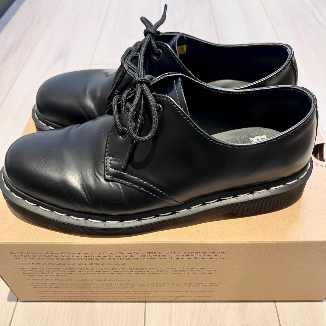 美品　Dr. Martens ホワイトステッチ　3ホールシューズ Dr. Martens/ドクターマーチン 1461 ZIP BEX ホワイトステッチ 3