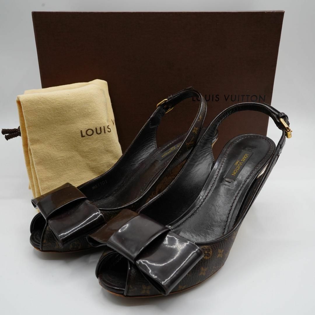 Louis Vuitton ルイヴィトン サンダル (23cm)ブラウン LOUIS VUITTON - LOUIS VUITTON サンダル モノグラム ブラウン