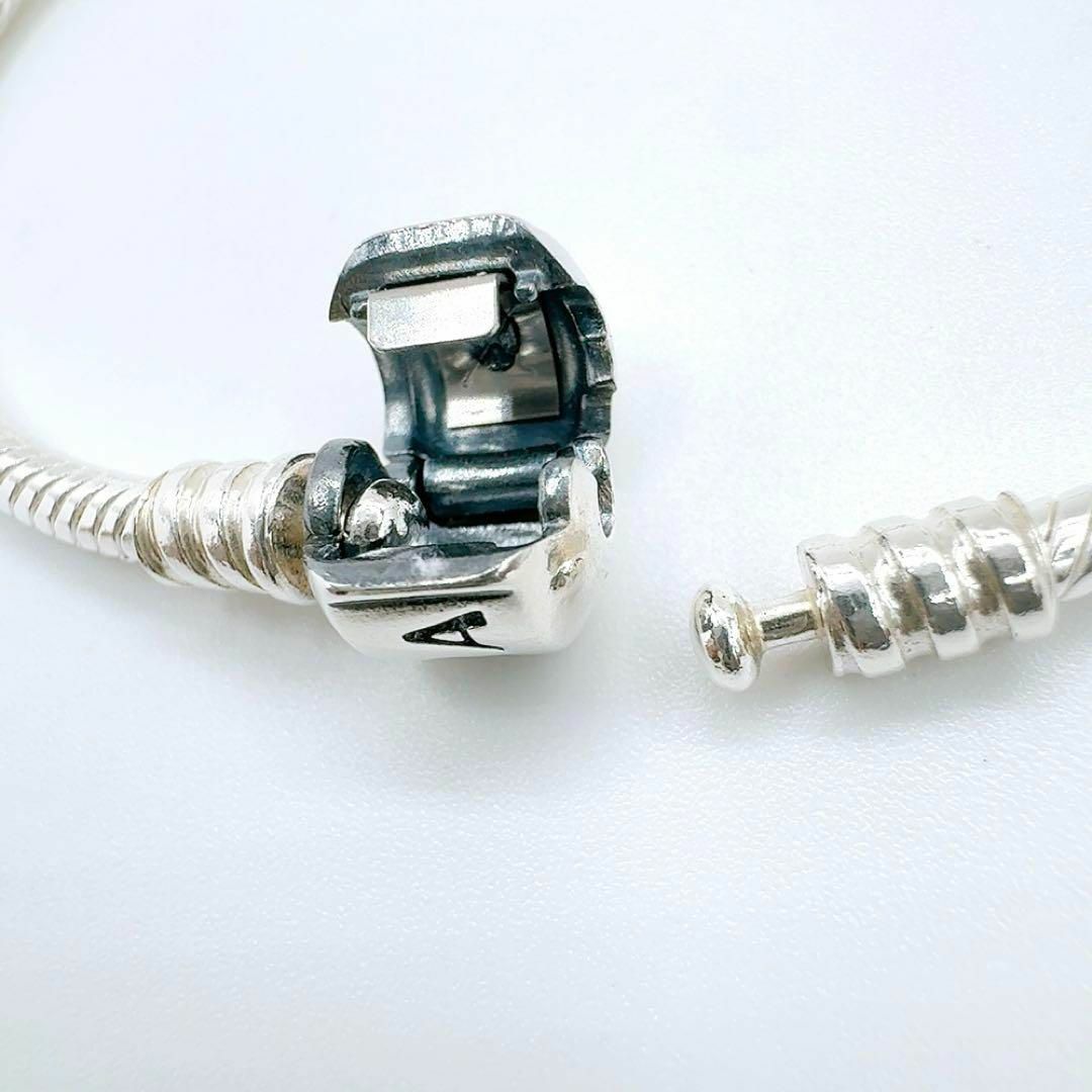 パンドラ チャーム ブレスレット 20cm スネークチェーン シルバー 925 PANDORA - パンドラ チャーム ブレスレット バングル スネーク
