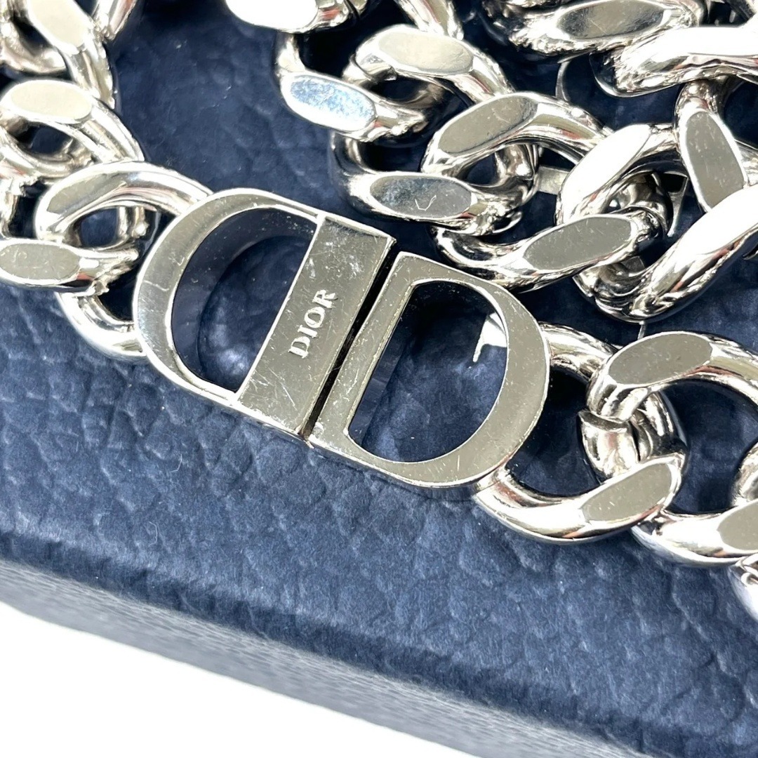 Dior ディオール ネックレス シルバー CDロゴ 箱付き 美品 Christian Dior - 【美品】ディオール CDアイコン 喜平 チェーン