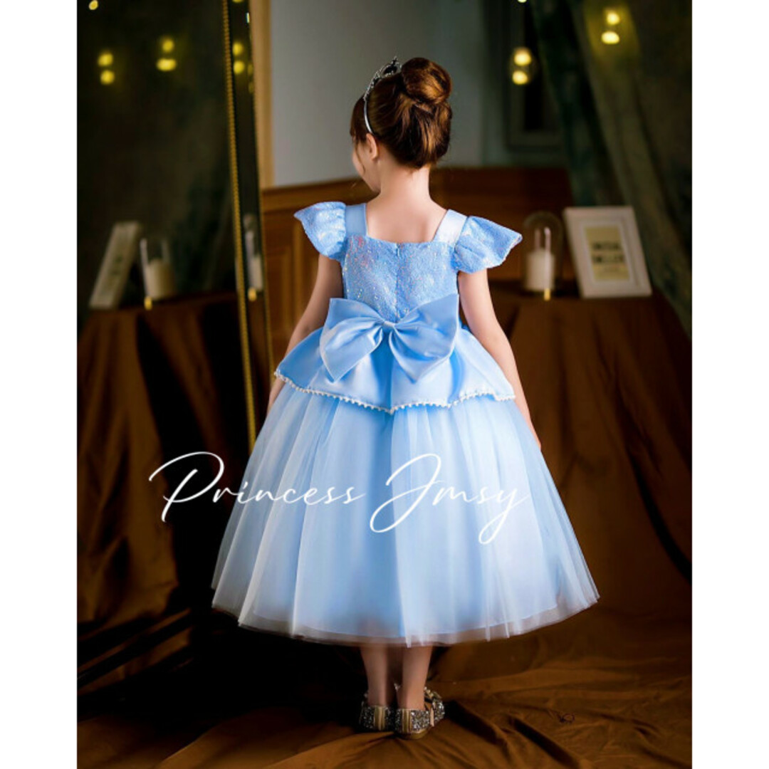 Disney - 130cm☆半袖シンデレラドレス キッズ子供 プリンセス