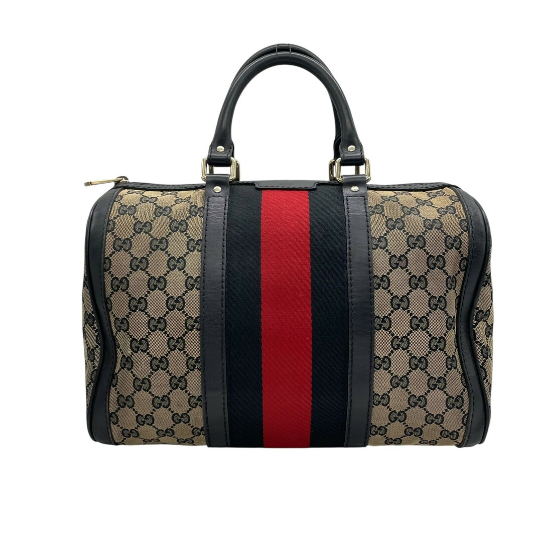 GUCCI　ボストンバッグ　旅行鞄　シェリーライン　GG柄　キャンバス　レザー GUCCI - GUCCI グッチ GGキャンバス シェリーライン ミニ