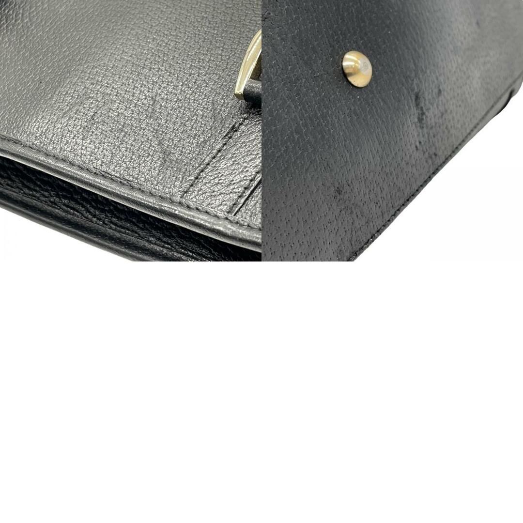 【極美品】GUCCI グッチ　ブリーフケース　ビジネスバッグ　金具　ロゴ　レザー GUCCI - GUCCI グッチ ビジネスバッグ ブリーフケース 黒