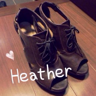 ヘザー(heather)のウェッジサンダル(ハイヒール/パンプス)