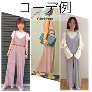 ダブルクローゼット(w closet)のダブルクローゼット シャイニープリーツサロペット ブルー(サロペット/オーバーオール)