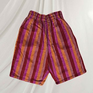 新品★アジアンテイスト★エスニック 民族系★ストライプ柄バミューダハーフパンツ(ハーフパンツ)
